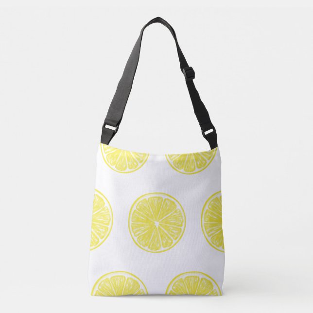 Lemon slices pattern design crossbody bag (Front)