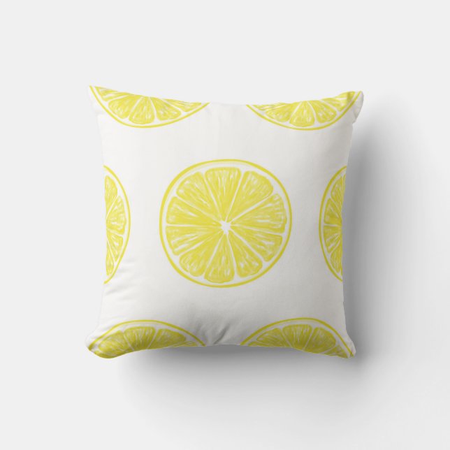 Lemon slices pattern design cushion (Front)