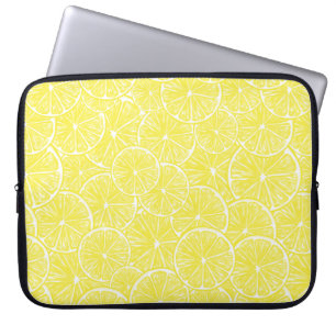 Lemon slices pattern design laptop sleeve