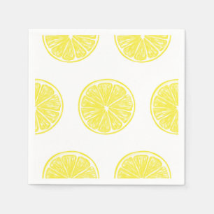 Lemon slices pattern design napkin
