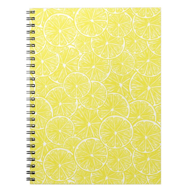 Lemon slices pattern design spiral notebook (Front)