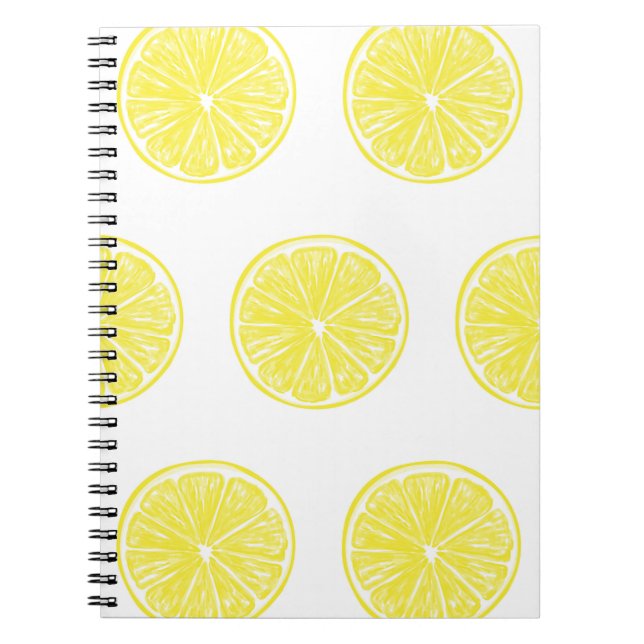 Lemon slices pattern design spiral notebook (Front)