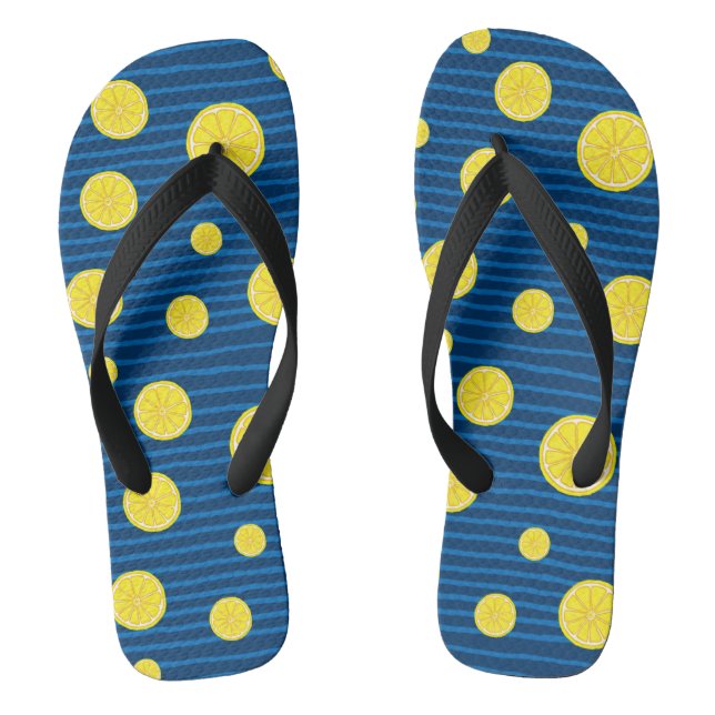 Lemon slices pattern jandals (Footbed)