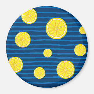 Lemon slices pattern magnet