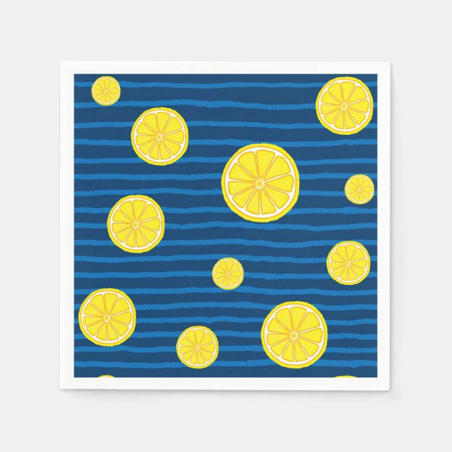 Lemon slices pattern napkin (Front)