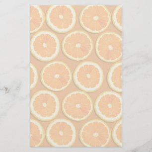 Lemon Slices Pattern Stationery