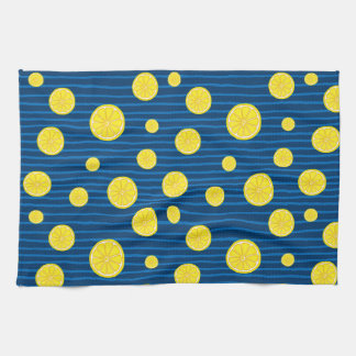 Lemon slices pattern tea towel