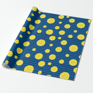 Lemon slices pattern wrapping paper