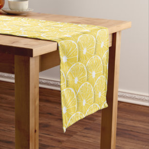 Lemon slices short table runner