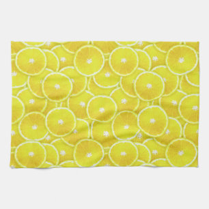 Lemon slices tea towel