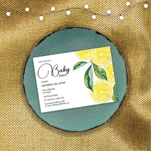 Lemon Slices Watercolor Illustration Holiday Card