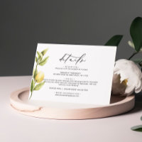 Lemon Sorrento Amalfi Calligraphy Wedding Details