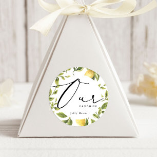 Lemon Sorrento Wedding Our Favourite Favour  Classic Round Sticker