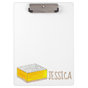 Lemon Square Bar Pastry Dessert Bake Sale Sweets Clipboard