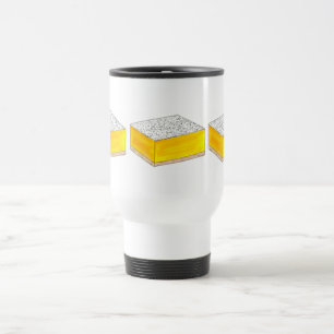 Lemon Square Bar Pastry Dessert Bake Sale Yellow Travel Mug