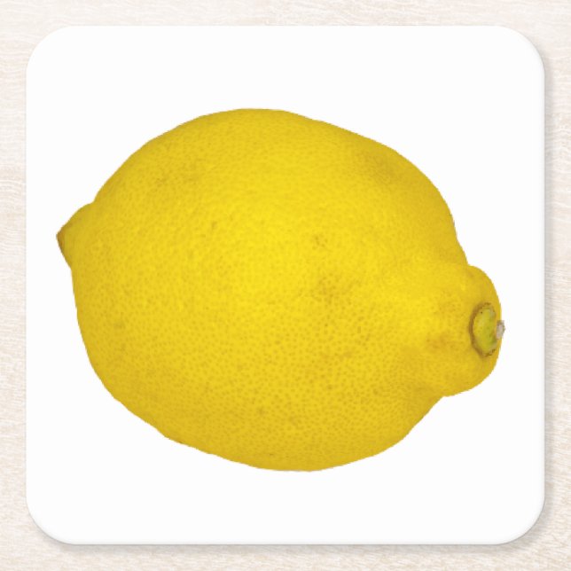 Lemon Square Paper Coaster (Front)