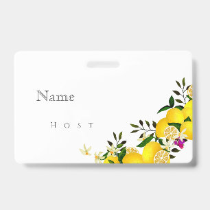 Lemon Squeeze Anniversary Name ID Badge