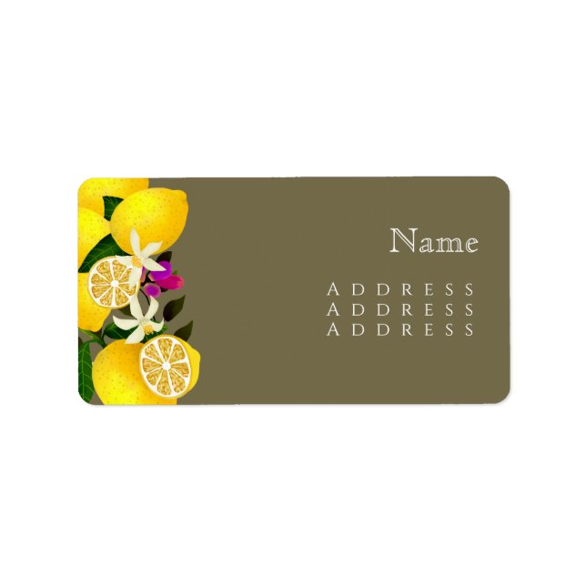 Lemon Squeeze Anniversary Name Label (Front)