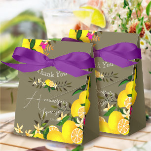 Lemon Squeeze Anniversary Thank You Favour Box