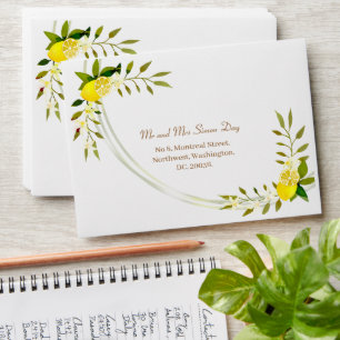 Lemon Squeeze Anniversary Wedding Envelope