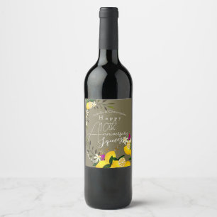 Lemon Squeeze Anniversary Wine Label