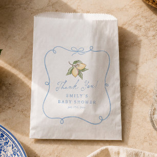 Lemon Squeeze Baby Shower Thank You Favour Bags