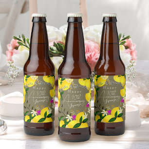 Lemon Squeeze Beer Bottle Label