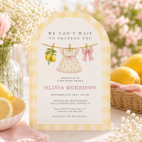 Lemon Squeeze Clothesline Gingham Girl Baby Shower