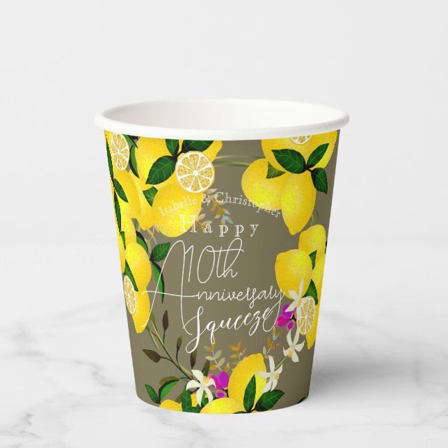 Lemon Squeeze Paper Cups (Front)