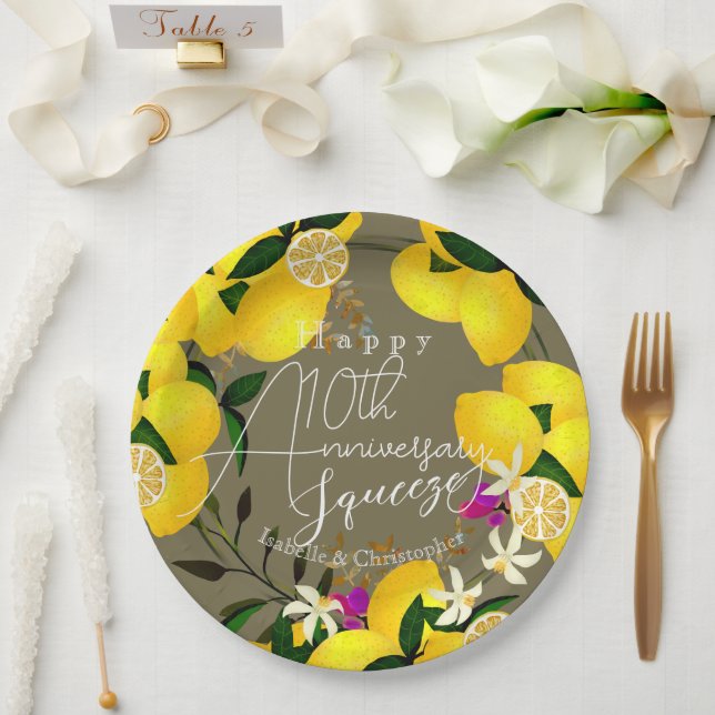Lemon Squeeze  Paper Plate (Wedding)