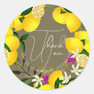 Lemon Squeeze Thank You Sticker