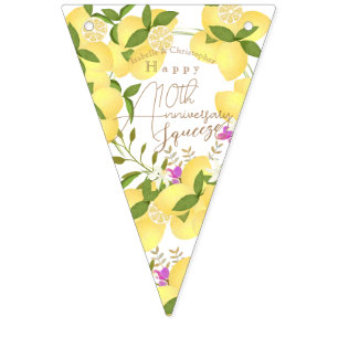 Lemon Squeeze White Bunting