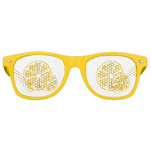Lemon Squeeze White Retro Sunglasses