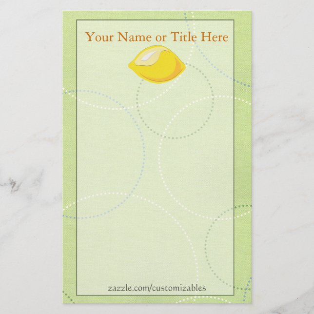 Lemon Stationery (Front)