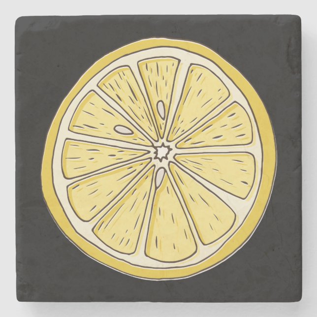 Lemon Stone Coaster (Front)