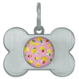 Lemon & Strawberry 1 Pet ID Tag