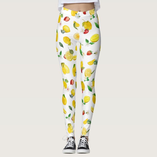 Lemon & Strawberry 2 Leggings (Front)