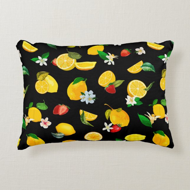 Lemon & Strawberry 5 Decorative Cushion (Front)
