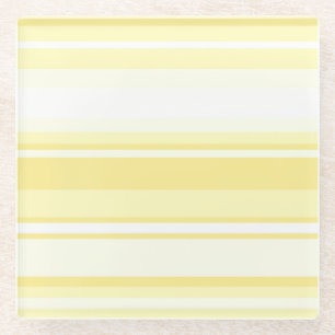 Lemon stripes glass coaster