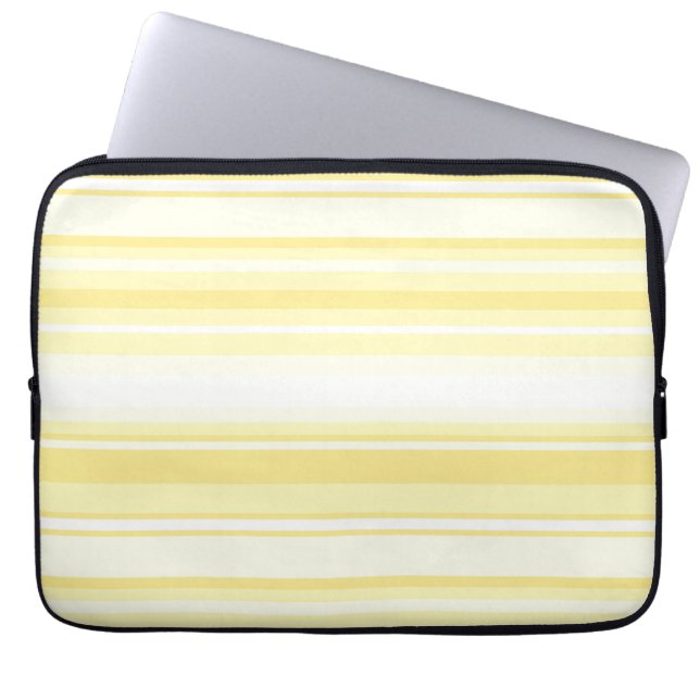 Lemon stripes laptop sleeve (Front)