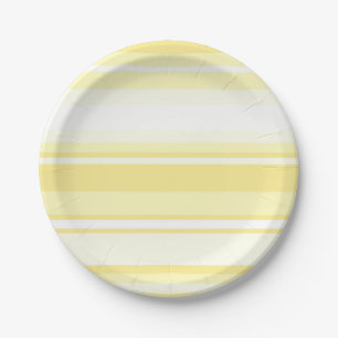 Lemon stripes paper plate