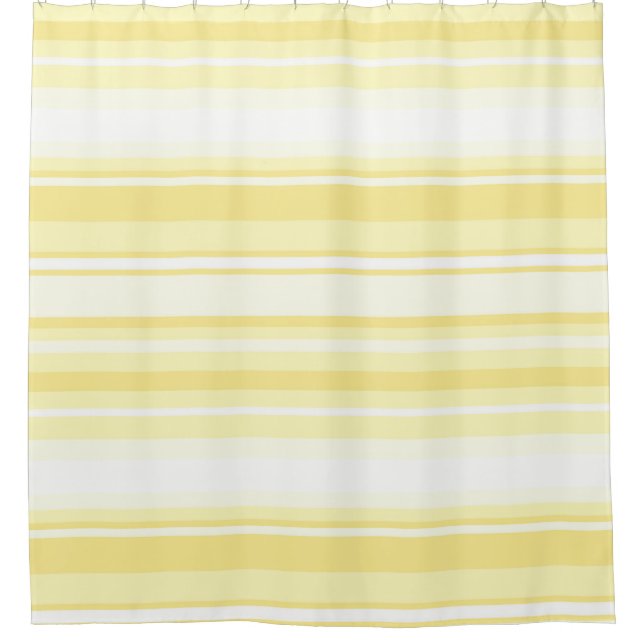 Lemon stripes shower curtain (Front)