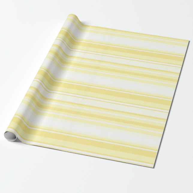 Lemon stripes wrapping paper (Unrolled)