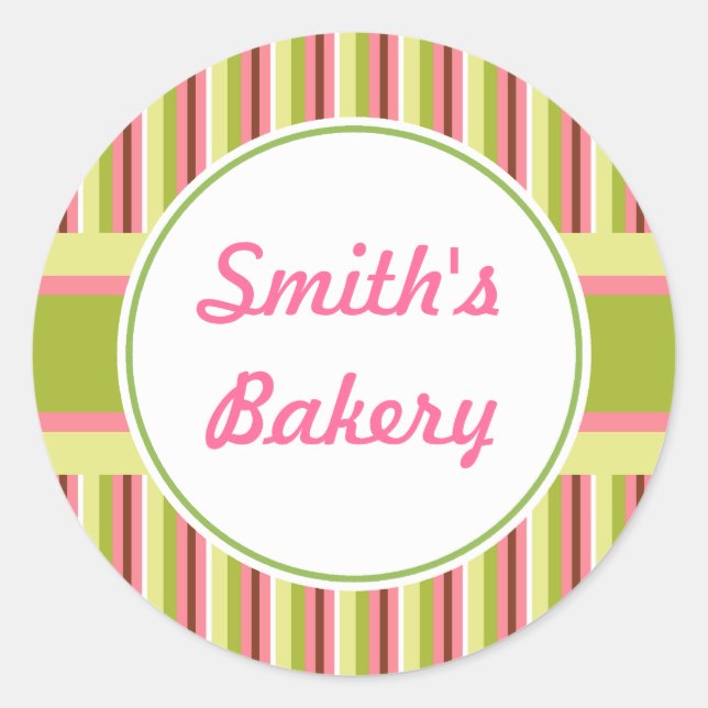 Lemon Sugar Stripes Sticker (Front)