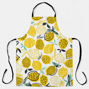 Lemon Summer Design Vintage Illustration Apron