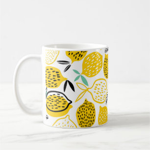 Lemon Summer Design Vintage Illustration Coffee Mug