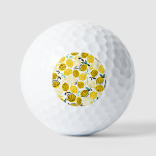 Lemon Summer Design Vintage Illustration Golf Balls