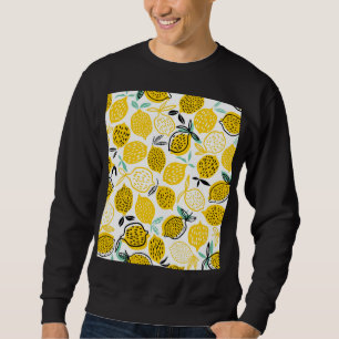 Lemon Summer Design Vintage Illustration Sweatshirt