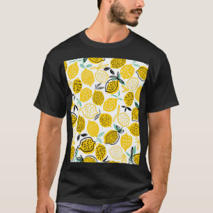 Lemon Summer Design Vintage Illustration T-Shirt