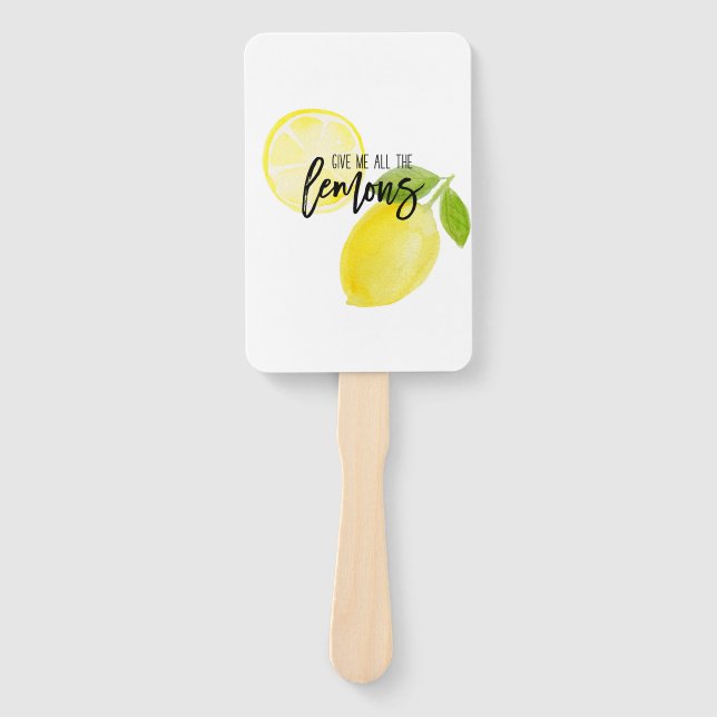 LEMON Summer Fun Hand Fan (Front)